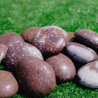 Red pebbles stone
